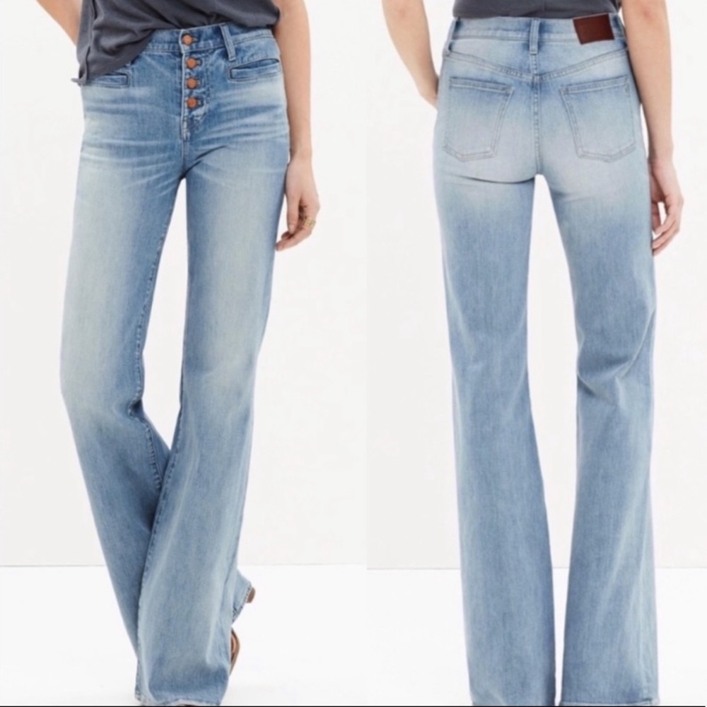 ✨Madewell Flea Market Flare Button Fly Raw Hem✨